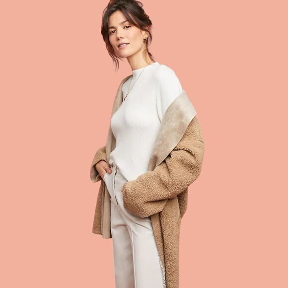 |EUC| LINE + DOT {Anthropologie} Sheridan Ribbed Balloon Sleeve Sweater - Picture 3 of 10